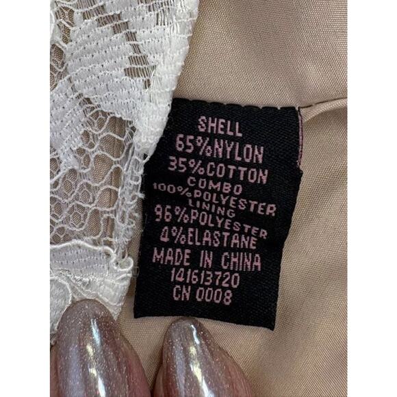 AQUA White Lace Dress Sleeveless Layered Party Cocktail Dress Sz 6 - Picture 10 of 12